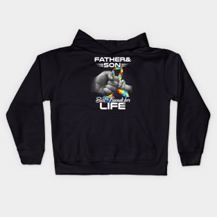 Autism Dad Father & Son Best Friends for Life Matching Kids Hoodie